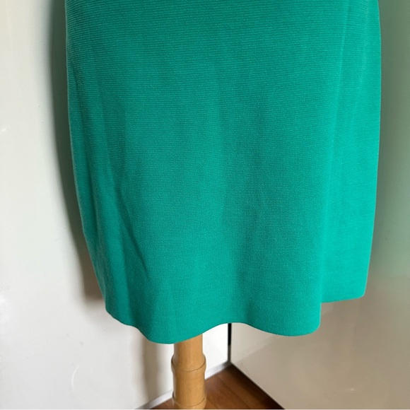 J.Crew Square-Neck Mini Sweater Dress in Bright Patina sz L - Picture 9 of 12